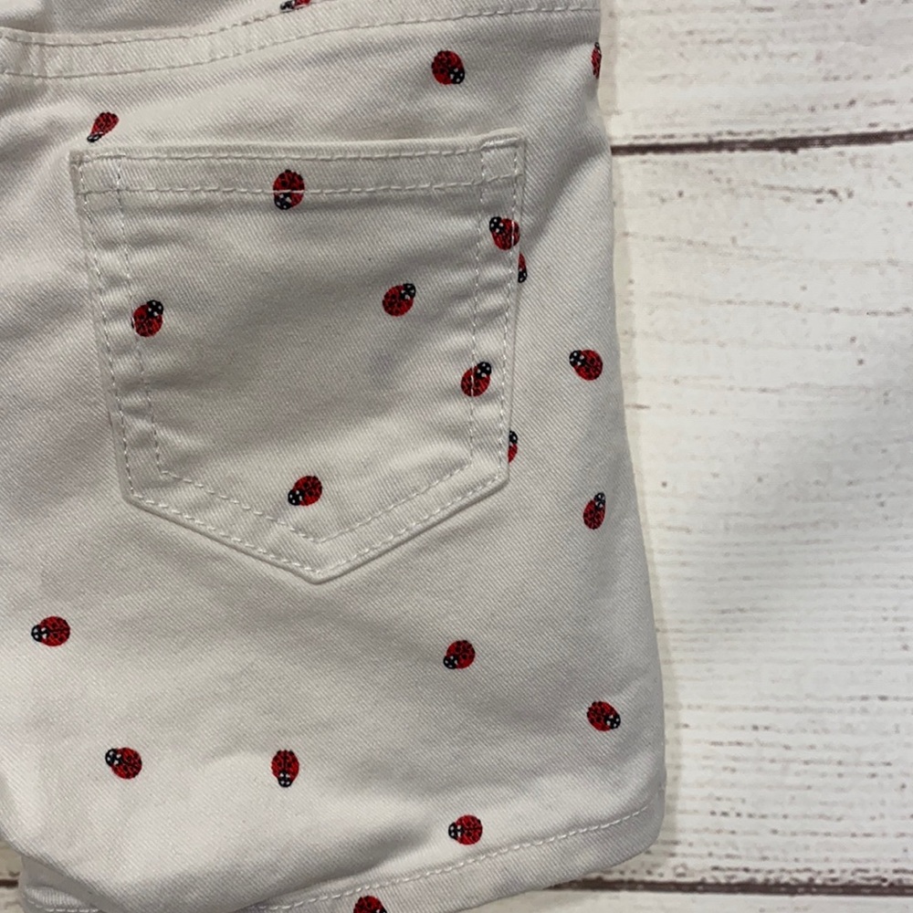 4-5 Years toddler white denim shorts ladybugs H&M - Picture 6 of 9